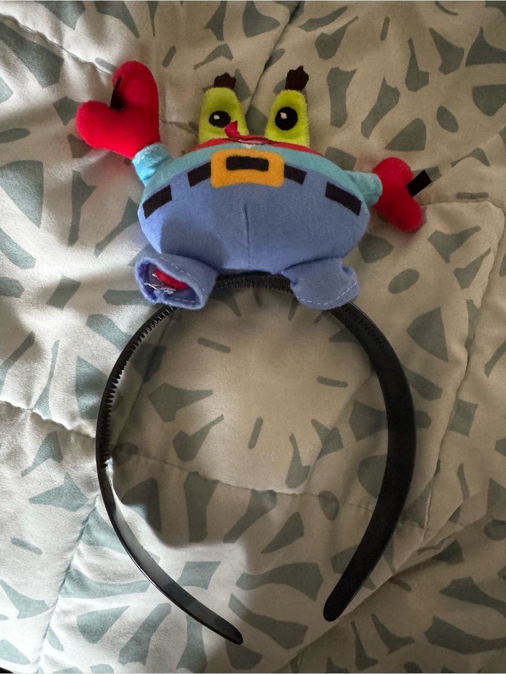 Mr. Krabs Plush Headband with clips